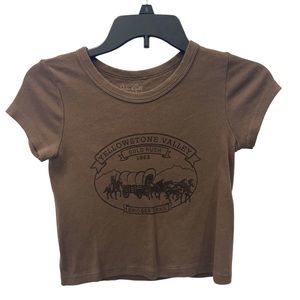 Brandy Melville hailie Yellowstone valley top Brown